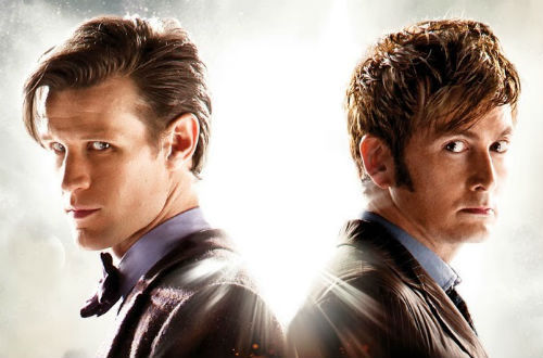 David Tennant and Matt Smith team up as the Tenth and Eleventh Doctors on Doctor Who