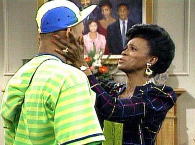 Janet Hubert and Will Smith on The Fresh Prince