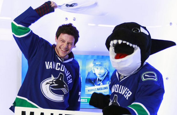 Cory Monteith Vancouver Canucks game