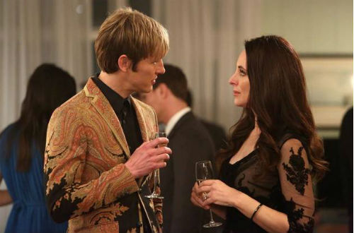 Nolan Ross wears a paisley jacket on 'Revenge'