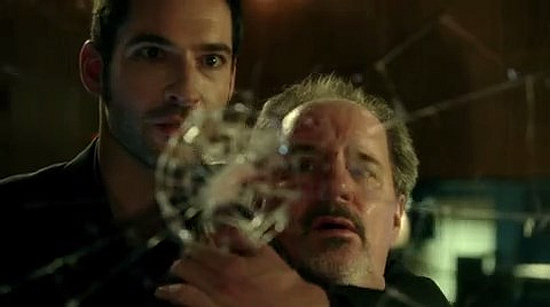 Tom Ellis and John Pankow in Fox's Lucifer