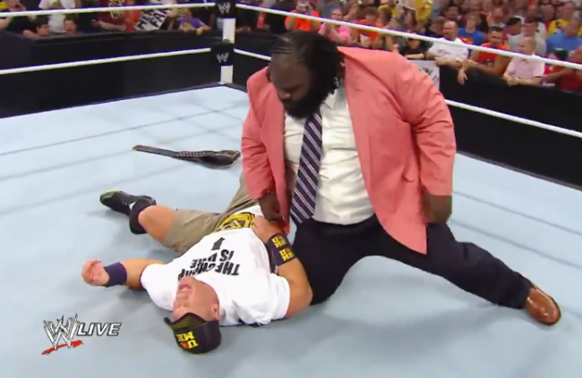 Henry flattens Cena