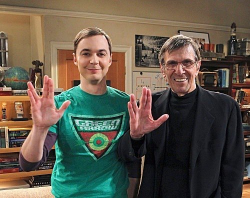 Sheldon and Spock on The Big Bang Theory